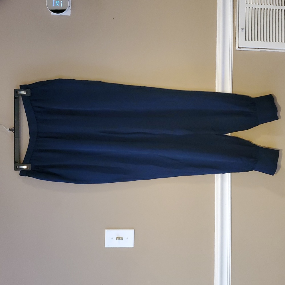 Theory Rib Cuff Jogger Silk Combo In Deep Navy Size M NWOT'S - Picture 3 of 10